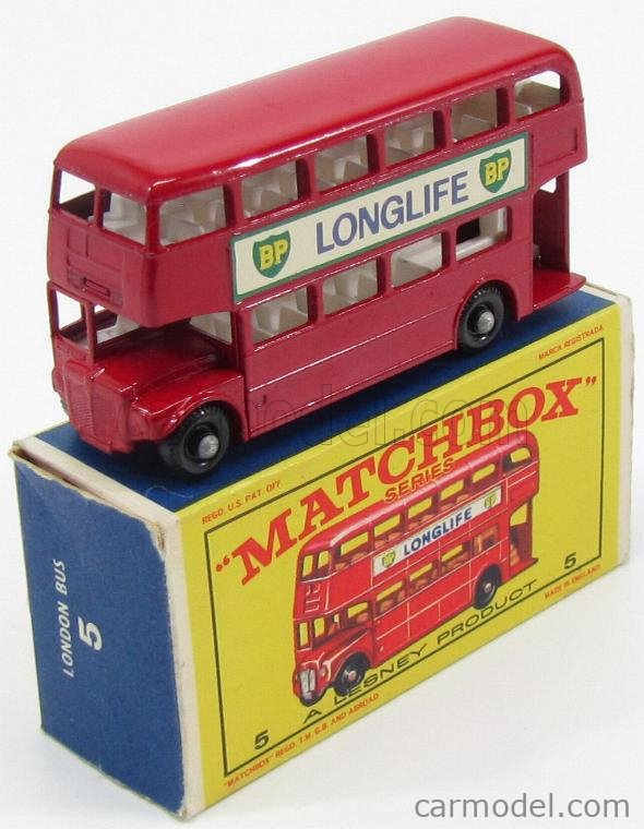 MATCHBOX 5 Scale 1/66 | MATCHBOX ROUTEMASTER AUTOBUS RED