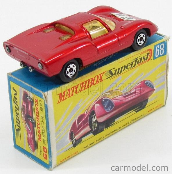 MATCHBOX 68 Scale 1/66 | PORSCHE 910 RED MET