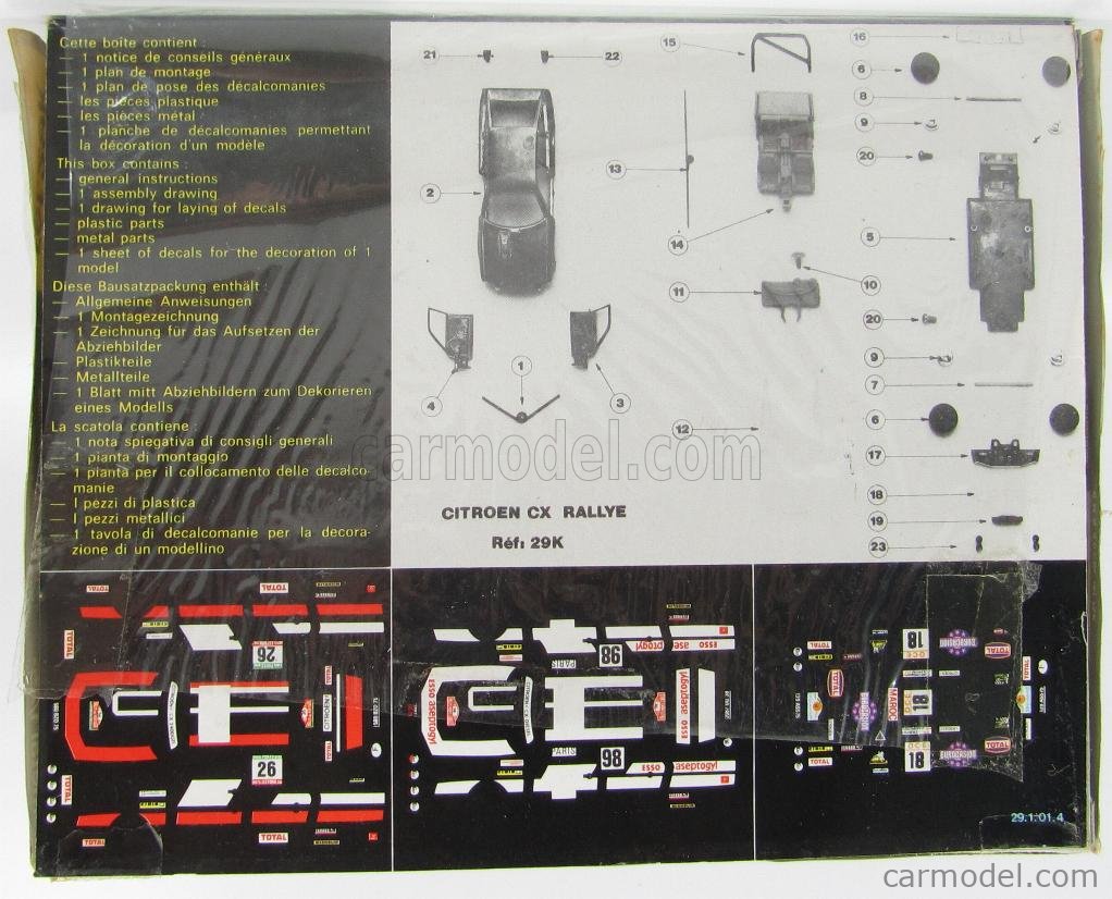 Solido - 3 kits métal en boite citroen CX rallye, Alfa romeo course