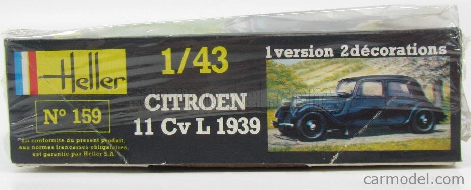 Lot 3 Maquettes Heller 1/43 Citroën 2CV, 11CV & DS19 – Vintage Neuf – Collectionneur Auto
