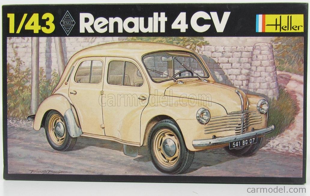 エレール　ルノー 4CV Heller RENAUT 4CV 1/43 Amazon.co.jp: エレール 1/43 ルノー 4 CV プラモデル FF0174