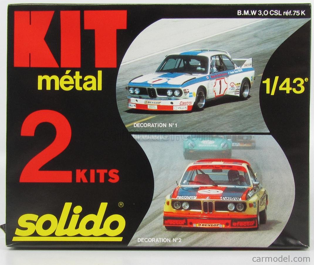 RARE Kit Solido 2 Modèles BMW 3.0 CSL - Neuf Sous Scellé - Miniature Collection