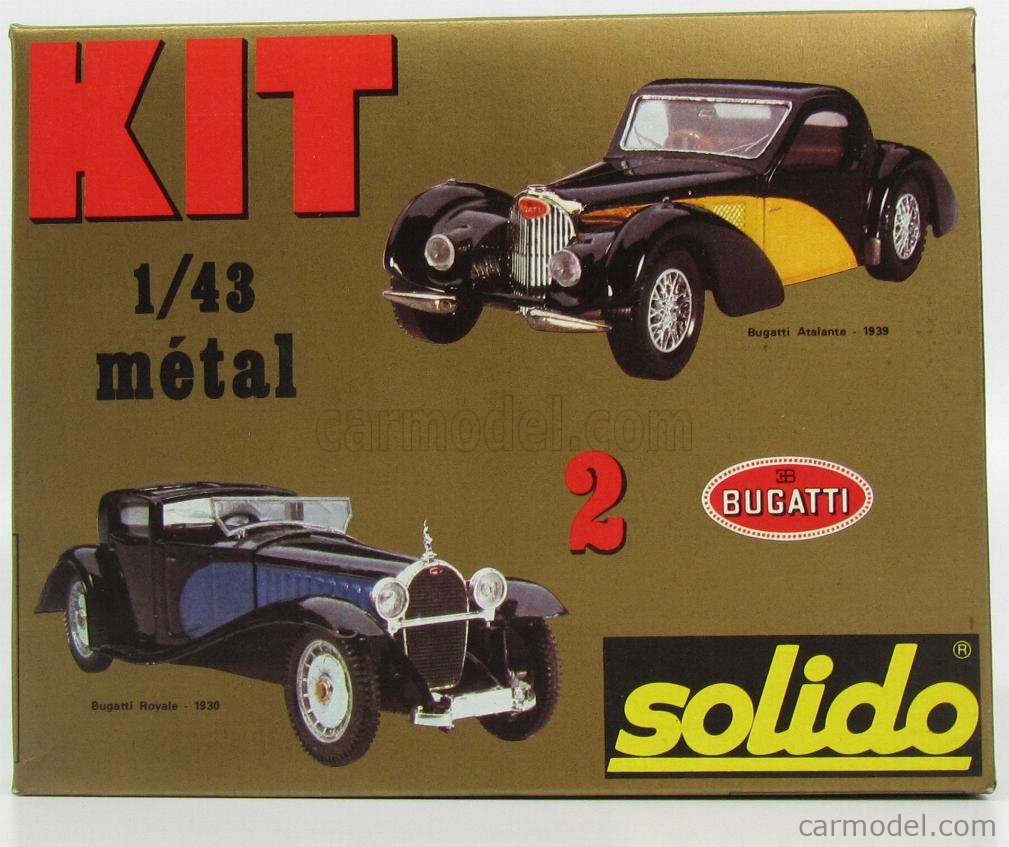 SOLIDO 1183560 Scale 1/21 | BUGATTI ROYALE COUPE DE VILLE 1930 BLACK BLUE