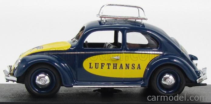 Volkswagen Beetle Maggiolino Lufthansa 1957 Blue Yellow Rio 1:43 RIO4502 