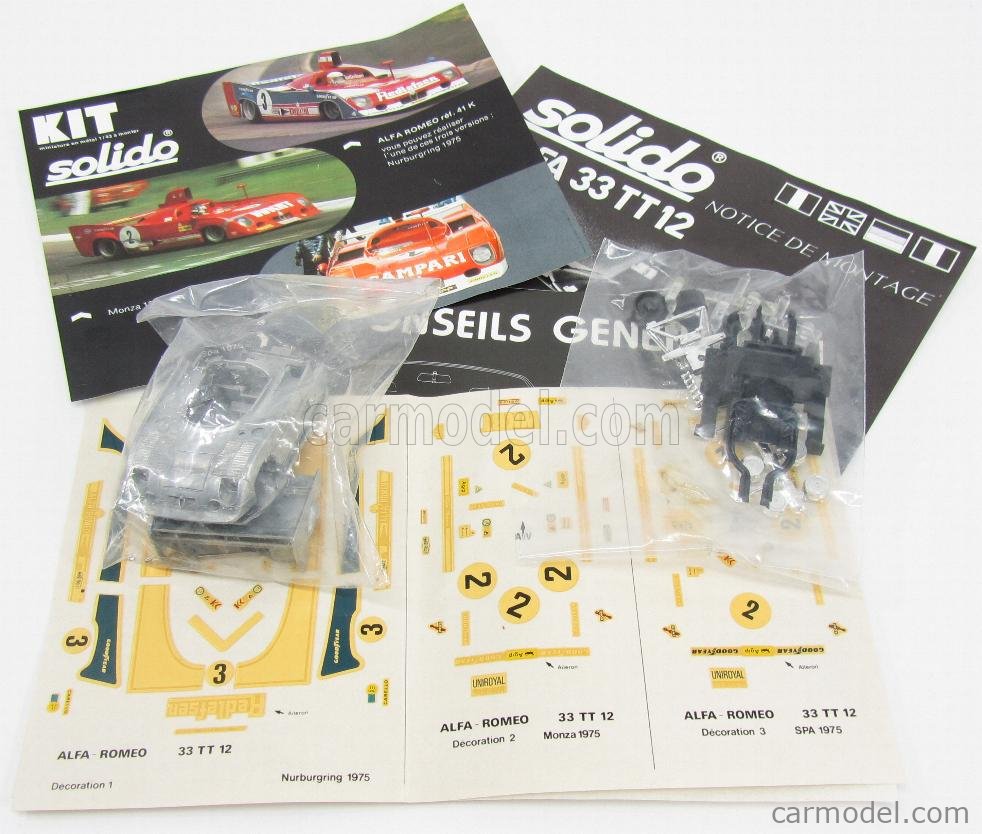 Solido Kit à Monter 1/43 - Alfa Romeo 33 TT 12 Monza