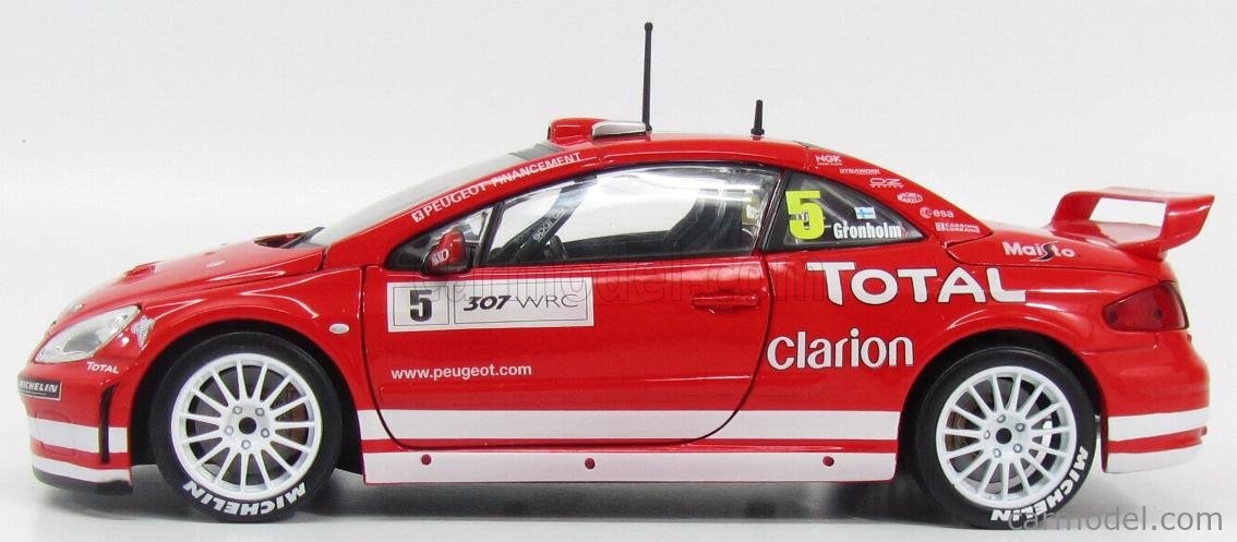 Maisto 1/18 PEUGEOT 307 WRC プジョー　美品 1/18 プジョー307 WRC TOTAL #5 ラリージャパン 北海道限定