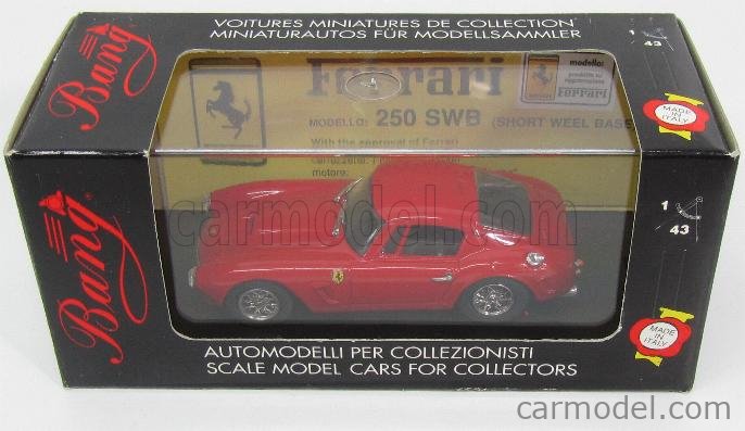 Amazon | Bang 1/43 Ferrari 250 SWB “Prova” Red ◇ Made in