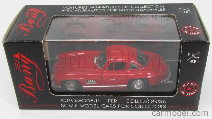 BANG 7088 Scale 1/43 | MERCEDES BENZ 300 SL GULLWING 1954 RED