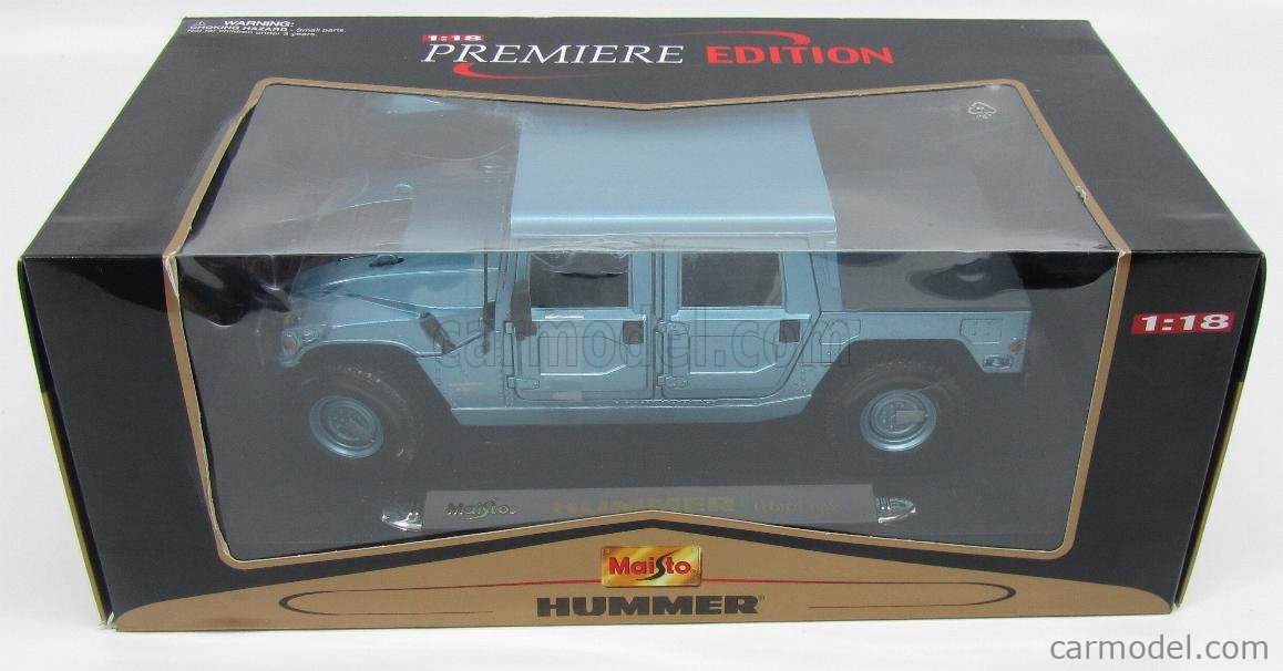 ミニカー Maisto 1/18 HUMMER H1 PREMIERE EDITION Maisto 1:18 Hummer H1 Wagon 4x4, Rare Papaya Orange Diecast