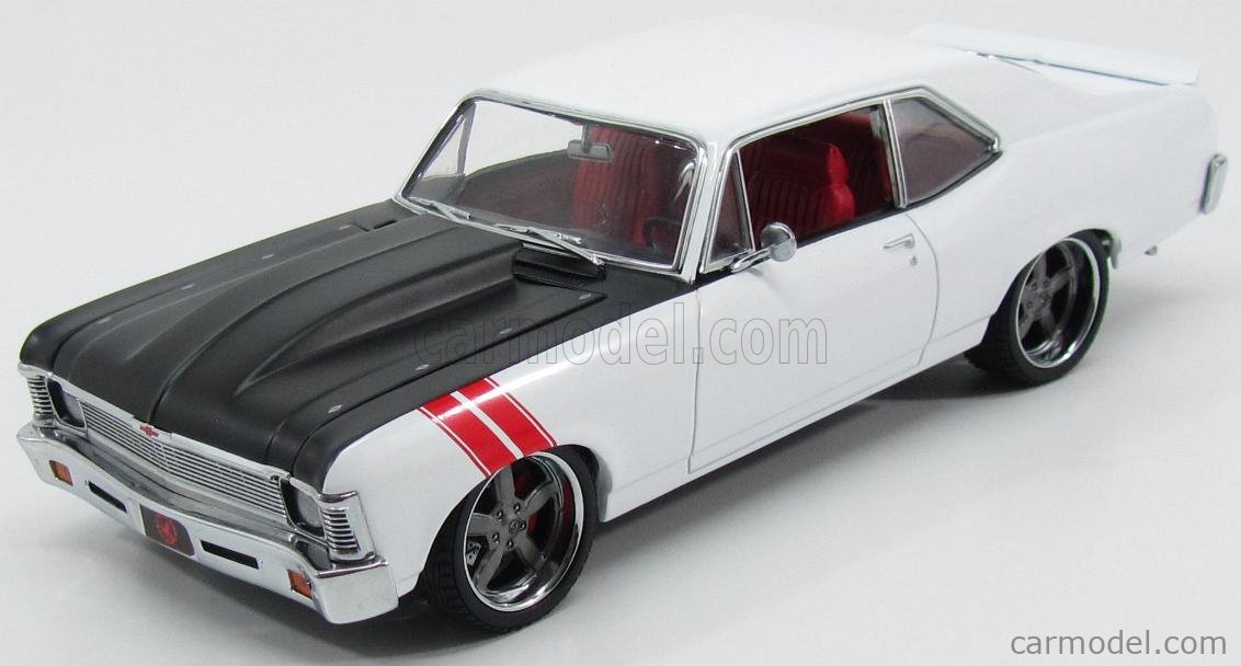 GMP 1:18 Chevrolet Nova SS Coupe Hurst-A-Matic Racing 1970 - Blanc/Or, GMP18982