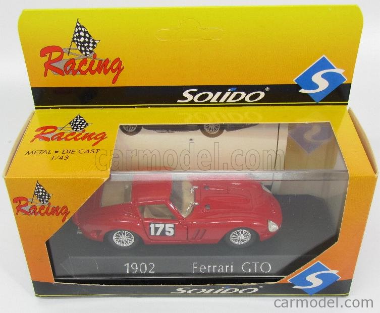 Modèle Réduit Solido Prestige 1/43 – Ferrari 250 GTO – Rouge Et Grise – Tour Auto 63/64 – Neuf