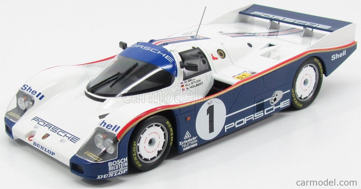 NOREV 187400 Scale 1/18 | PORSCHE 962C 2.6L TURBO TEAM ROTHMANS PORSCHE N 1  WINNER 24h LE MANS 1986 H.J.STUCK - D.BELL - A.HOLBERT WHITE BLUE