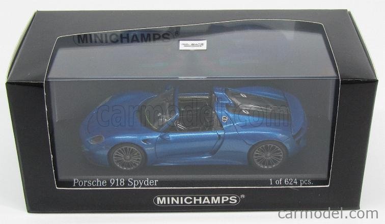 MINICHAMPS 410062130 Scale 1/43 | PORSCHE 918 SPIDER 2013 BLUE MET