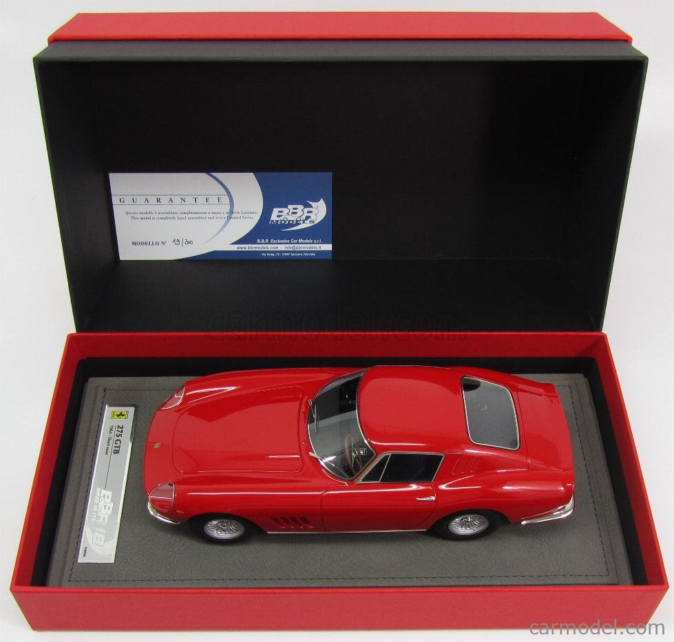 BBR-MODELS BBR1822 Scale 1/18 | FERRARI 275 GTB SHORT NOSE 1964 RED