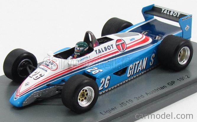 LIGIER - F1 JS19 N 26 3rd AUSTRIAN GP 1982 JACQUES LAFFITE