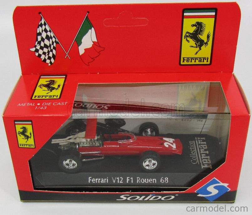 Decal Ferrari V12 F1 grand prix de france 68 Rouen 1//43 Solido Cartograf Bologna