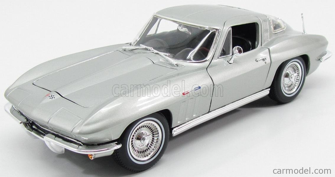 MAISTO 31640S Scale 1/18 | CHEVROLET CORVETTE COUPE 2-DOOR 1965 SILVER