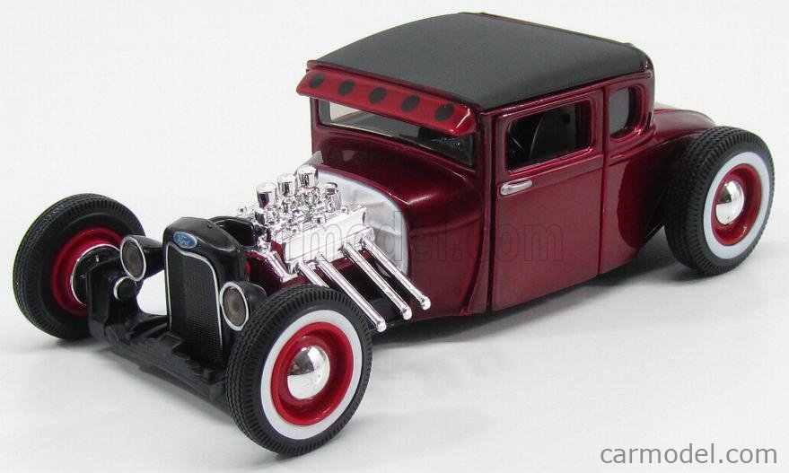 MAISTO 31354R Scale 1/24 | FORD USA MODEL-A CUSTOM 1929 RED MET BLACK