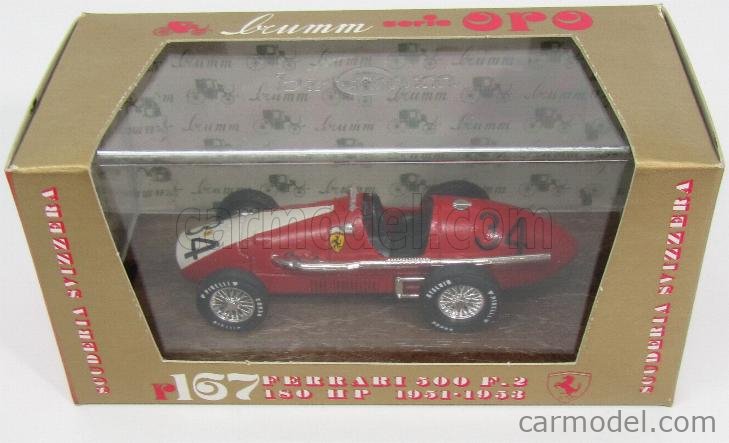 Ferrari 500 F2 180HP 1951-1953 Svizzera R167 #34 Brumm 1/43 F1 Formule 1 