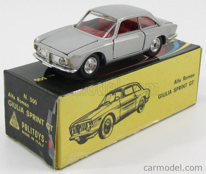 Politoys Alfa Romeo Giulia Sprint GT 500 – Miniature Voiture Collection – Occasion