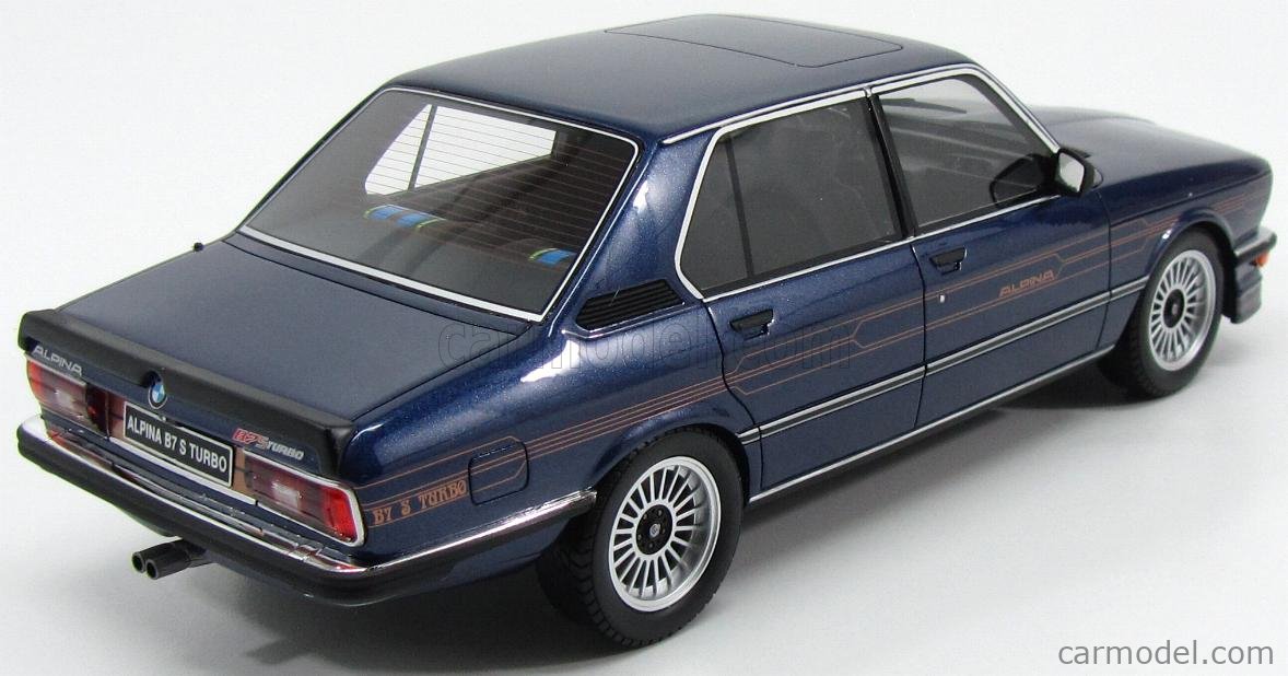 BMW 5er E12 Alpina B7 S Turbo Dunkel Blau 1972-1981 Nr 640 1/18 Otto Modell Auto