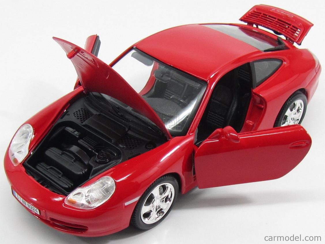 1997 Porsche 911 Carrera 4 Coupe Rojo 1:18 Bburago 12037