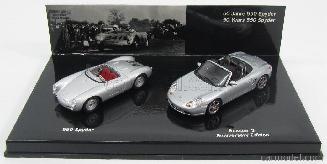 PORSCHE - SET 2X 550 SPIDER 1955 + BOXSTER S SPIDER 2005 - 50th ANNIVERSARY  550