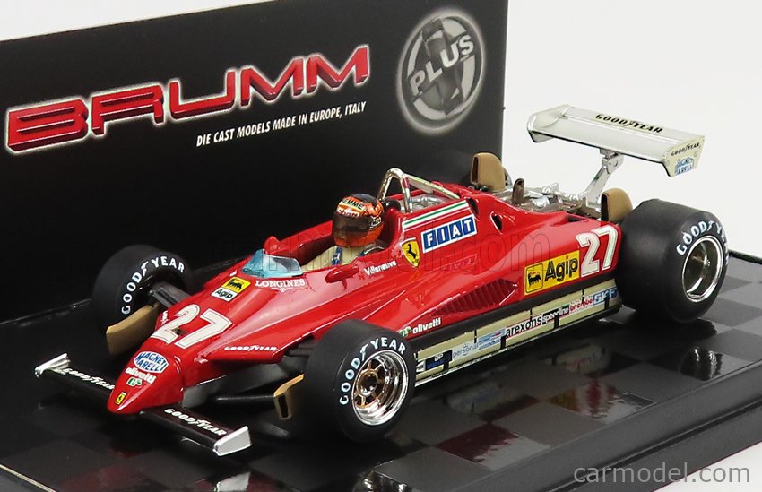Brumm R272-CH Ferrari 126C2 Turbo 'Spiaggia Lunga' 1982 – Gilles Villeneuve, Scala 1/43 - Foto 6