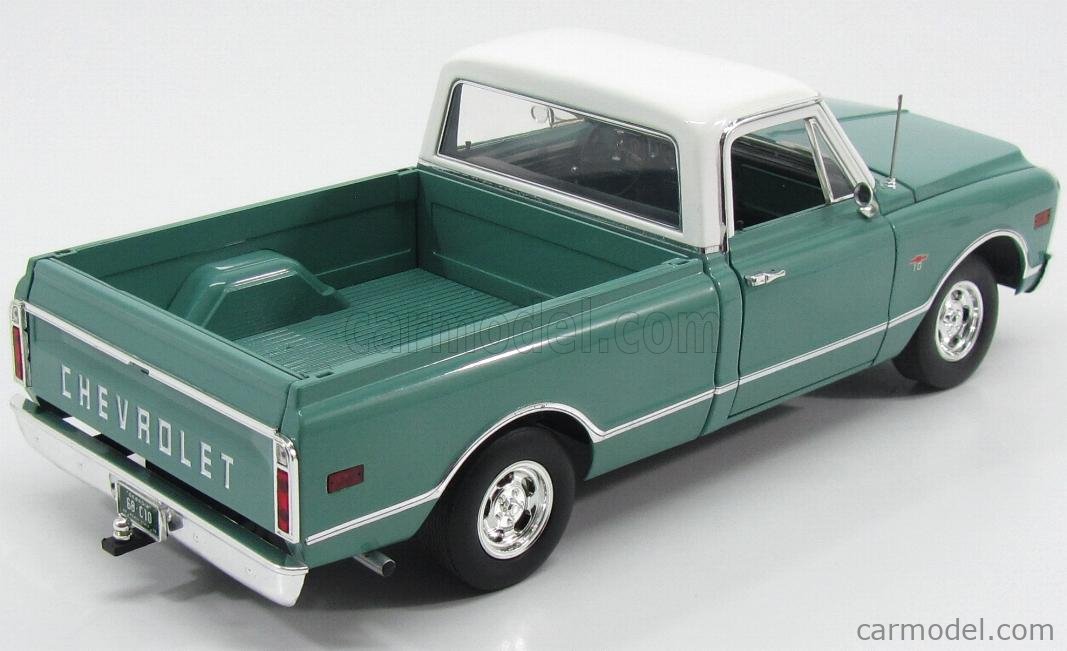 ACME-MODELS 1807201 Escala 1/18 | CHEVROLET C-10 PICK-UP 1968 GREEN WHITE