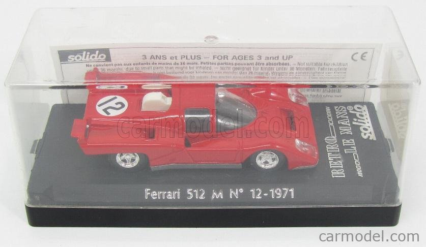 SOLIDO 7171 Scale 1/43 | FERRARI 512M ch.1020 TEAM N.A.R.T. NORTH ...