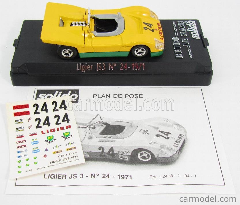 Miniature Solido 1/43 - Ligier JS3 Le Mans 1971 N°24 - Très Bon état Avec Boîte