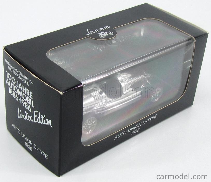 Miniature Brumm Auto-Union D-type 1938 - 1/43 - Édition Limitée Argent