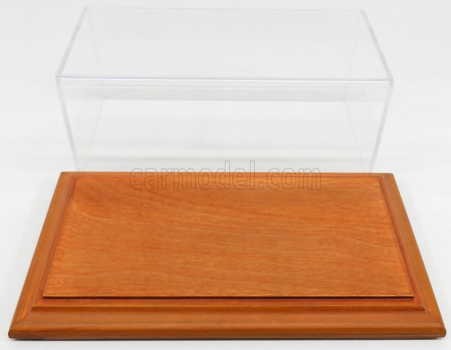MODELLISMO AUTO STATICO VETRINA ESPOSITORE BASE IN LEGNO CILIEGIO 1:24