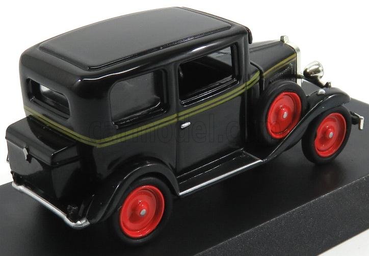 MODELLINO AUTO STATICO FIAT 508 BALILLA 1932 NERO ROSSO MODELLISMO