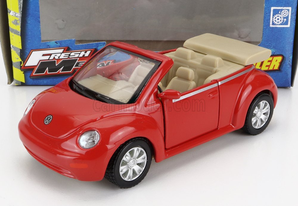 MODELLINO AUTO STATICO MAISTO VOLKSWAGEN NEW BEETLE CABRIOLET 1998 ROSSO 1/42