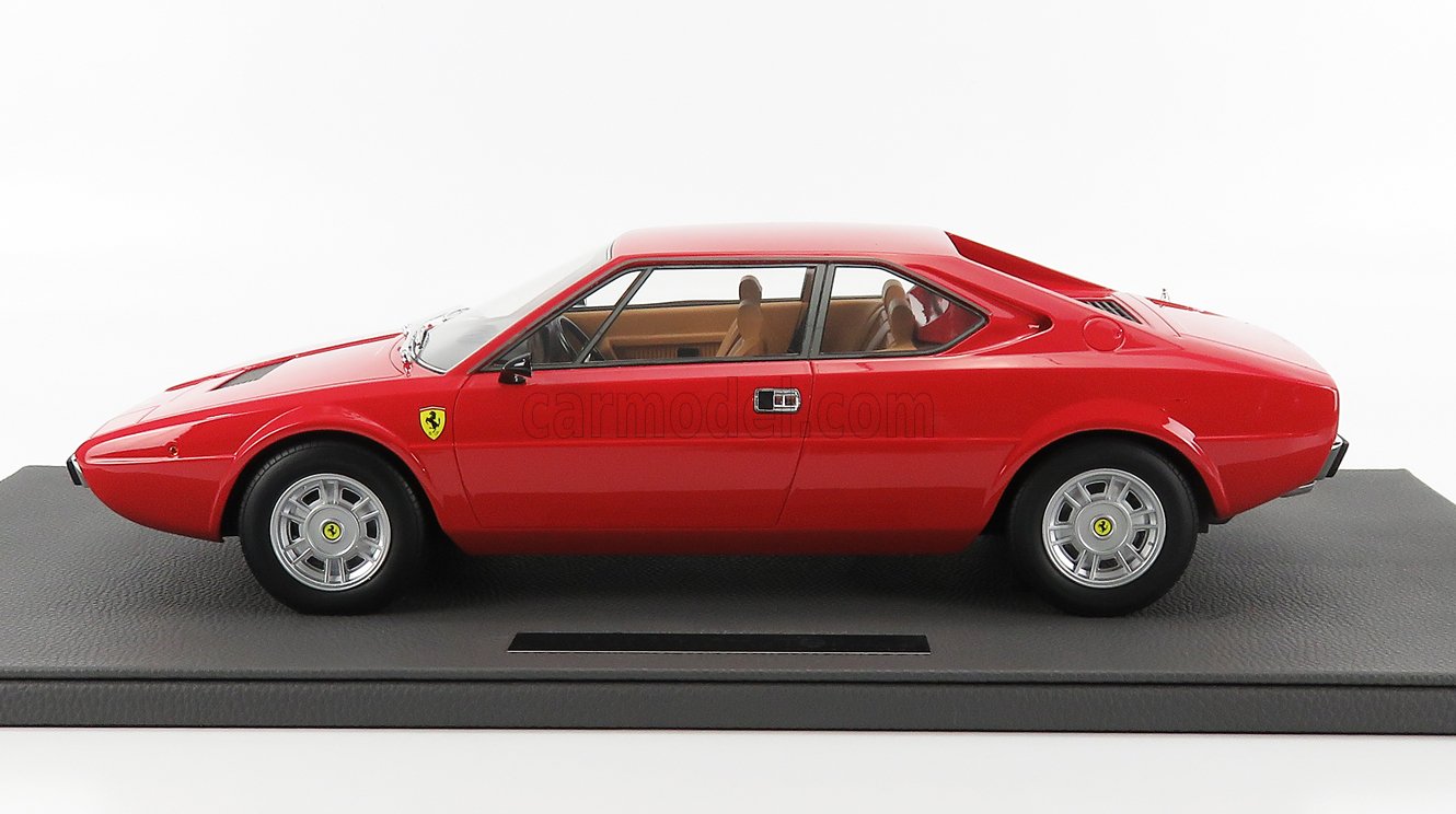 MODELLINO AUTO STATICO TOPMARQUES FERRARI DINO 308 GT4 COUPE 1973 ROSSO 1/12