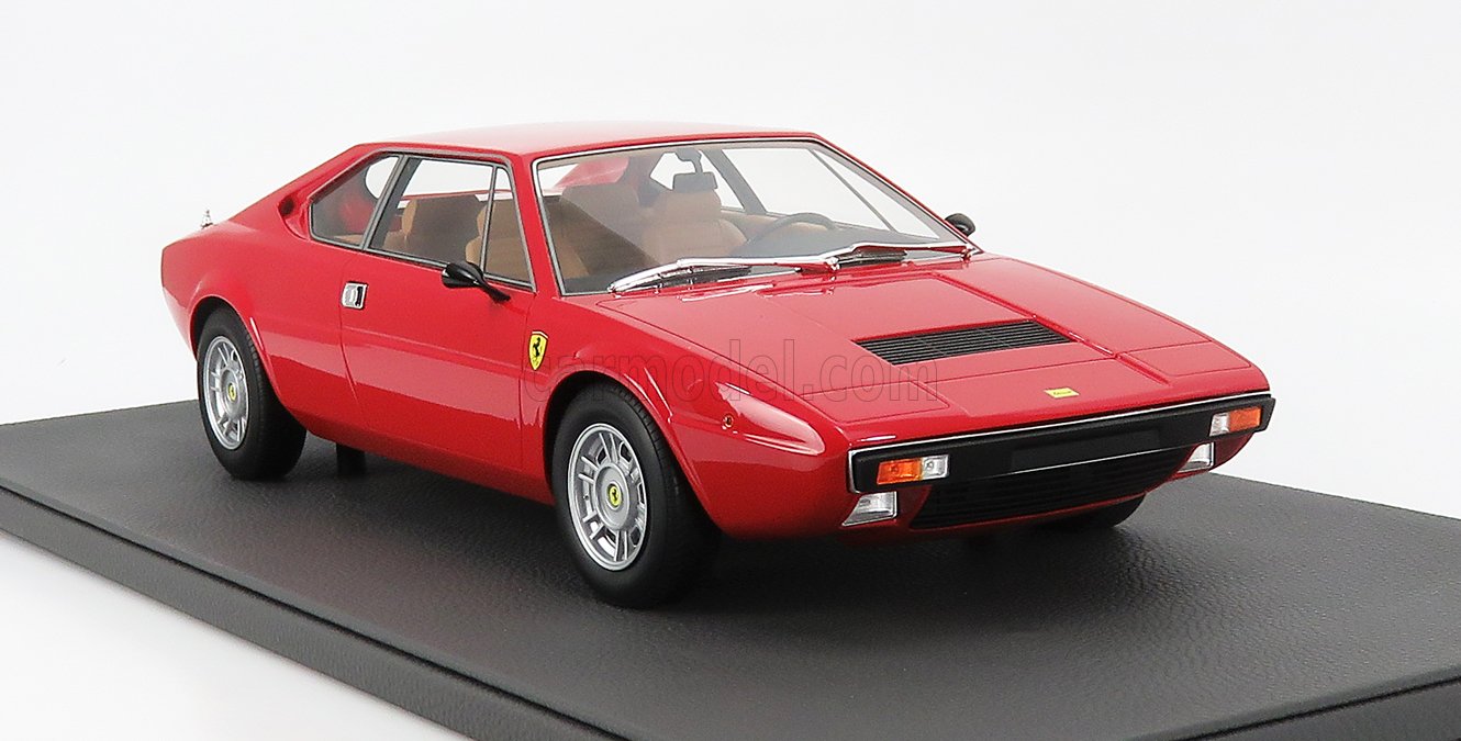 MODELLINO AUTO STATICO TOPMARQUES FERRARI DINO 308 GT4 COUPE 1973 ROSSO 1/12