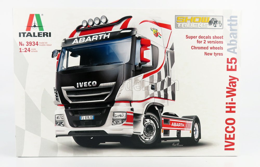 MODELLINO CAMION STATICO ITALERI IVECO FIAT STRALIS HI-WAY ABARTH 2010 1/24