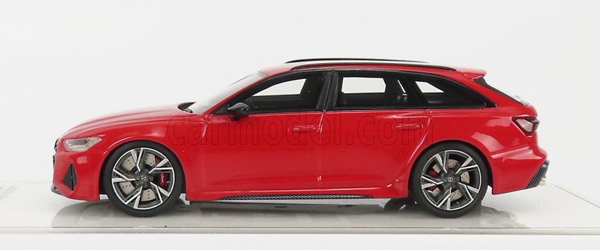 MODELLINO AUTO STATICO AUDI A6 RS6 AVANT 2019 ROSSO MODELLISMO