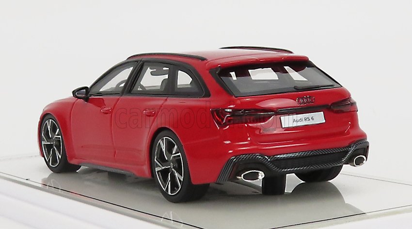 MODELLINO AUTO STATICO AUDI A6 RS6 AVANT 2019 ROSSO MODELLISMO SCALA 1/43