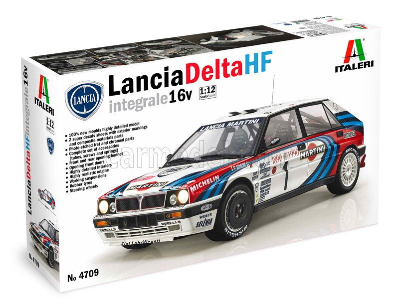 MODELLINO AUTO STATICO ITALERI LANCIA DELTA BIASION RALLY MONTECARLO 1990 1:12