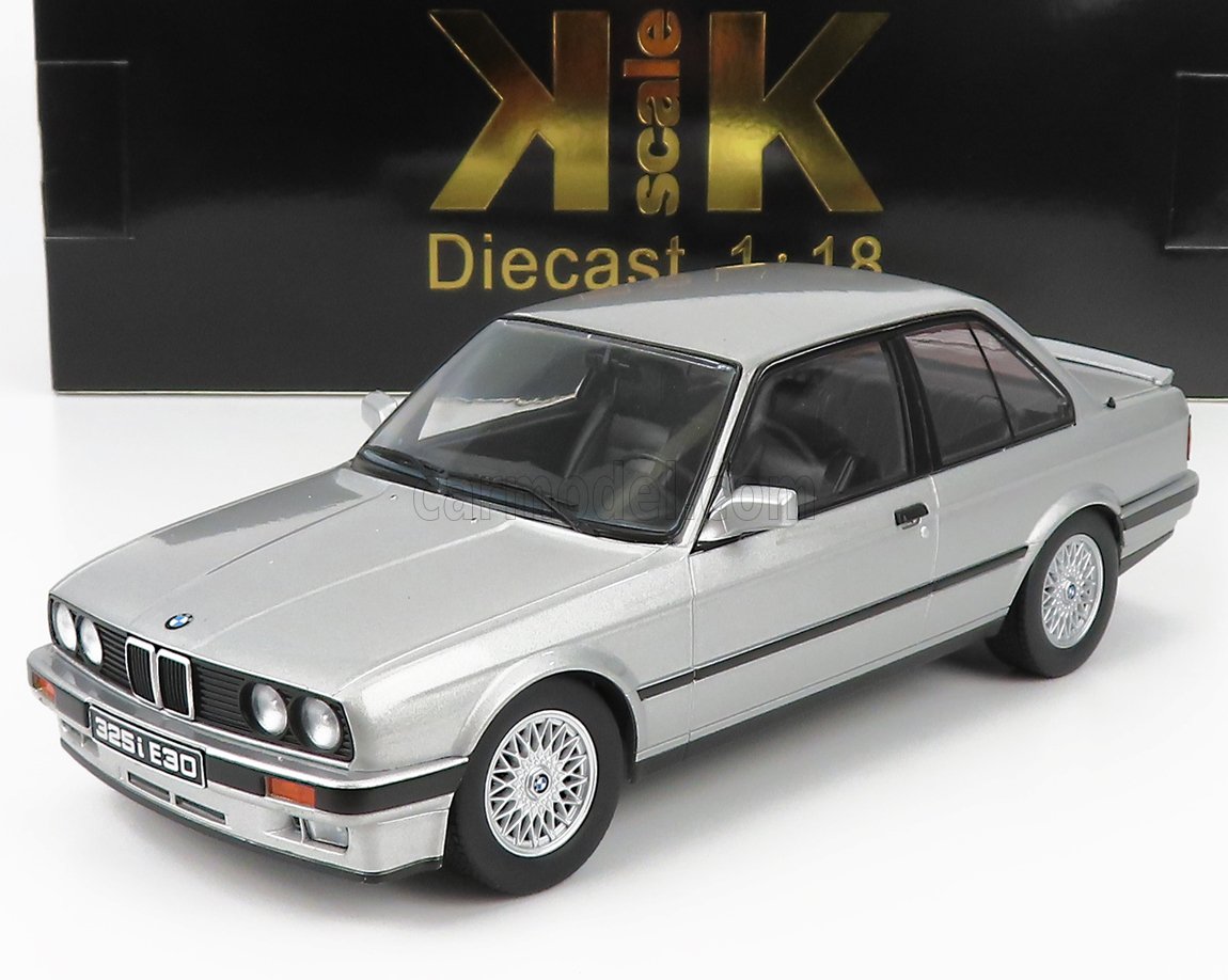 MODELLINO AUTO STATICO DIECAST BMW 3 SERIE 325I E30 M-PACKAGE 1987 SILVER 1/18