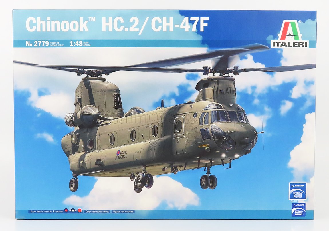 MODELLINO STATICO ITALERI BOEING CH-47 HC2 CHINOOK ELICOTTERO MILITARE 1962 1/48