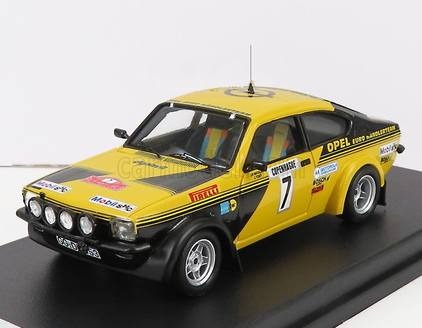 Modellino auto statico diecast opel kadett gt/e n.7 rally Montecarlo 1977  1:43