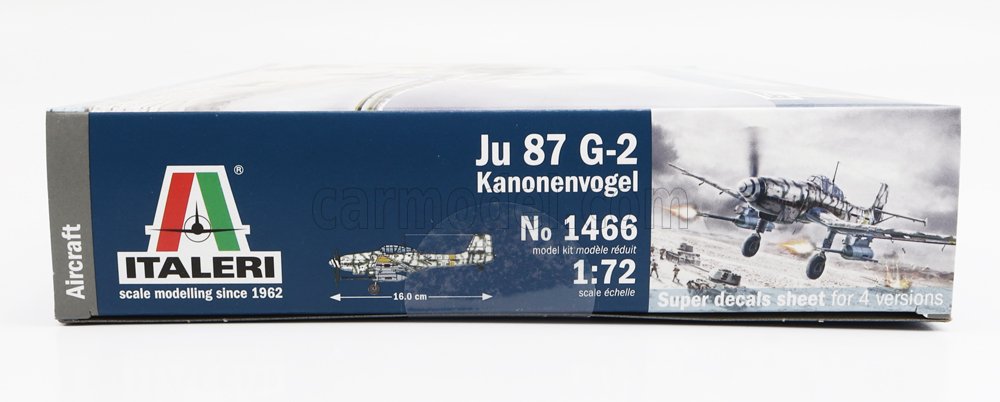 MODELLINO STATICO ITALERI JUNKERS JU-87 G-2 KANONENVOGEL AEREO MILITARE 1/72