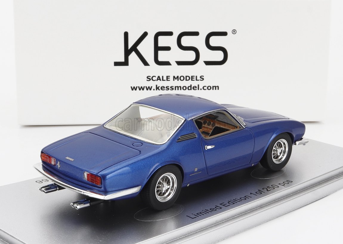 MODELLINO AUTO STATICO KESS FERRARI 330 GTC COUPE MICHELOTTI 1966 BLU SCALA 1/43