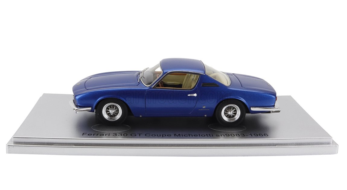 MODELLINO AUTO STATICO KESS FERRARI 330 GTC COUPE MICHELOTTI 1966 BLU SCALA 1/43