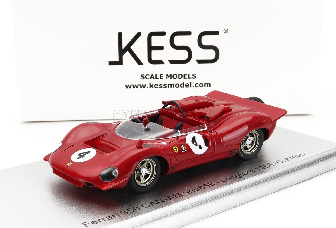 MODELLINO AUTO STATICO KESS FERRARI 350 P4 SPIDER CAN-AM AMON TASMAN 1968 1/43