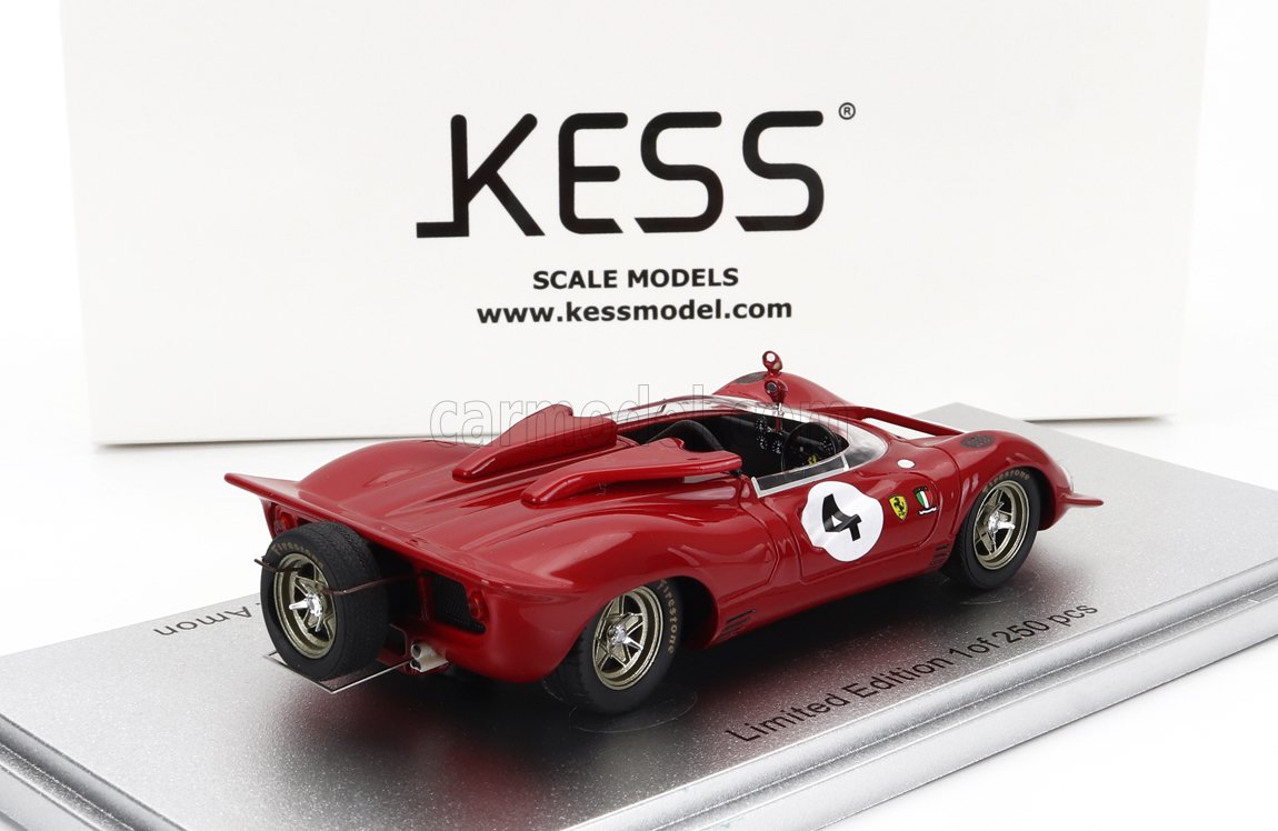 MODELLINO AUTO STATICO KESS FERRARI 350 P4 SPIDER CAN-AM AMON TASMAN 1968 1/43