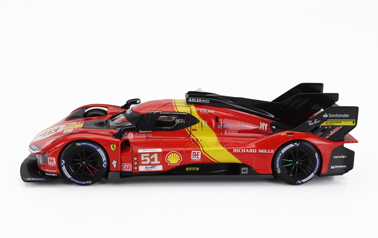 MODELLINO AUTO STATICO BURAGO FERRARI 499P WINNER LE MANS 2023 PIER GUIDI 1/24